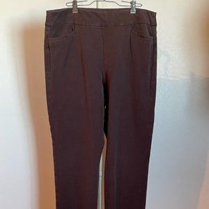 Soft Sourroundings Brown Pull On Pants sz L